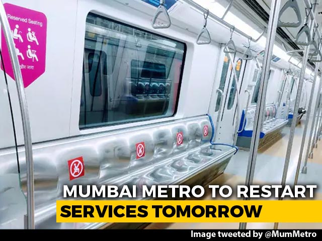 Mumbai Metro Trains To Resume Tomorrow In A Phased Manner