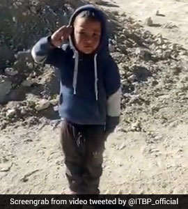 Watch: Boy's 'Kadak' Salute To ITBP Personnel In Ladakh Wins Twitter