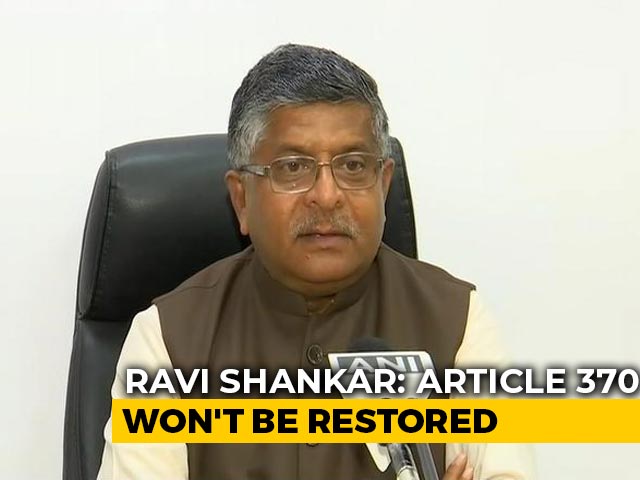 Won't Restore J&K Special Status: Law Minister On Mehbooba Mufti Remarks