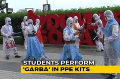 Watch Garba Dance In Unique PPE Costume In Gujarat Watch Garba Dance In Unique PPE Costume In Gujarat