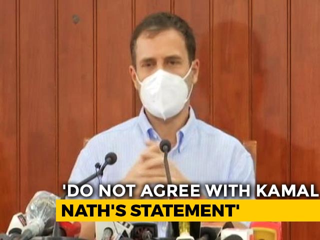 "Unfortunate": Rahul Gandhi On Kamal Nath's "Item" Comment For BJP Leader