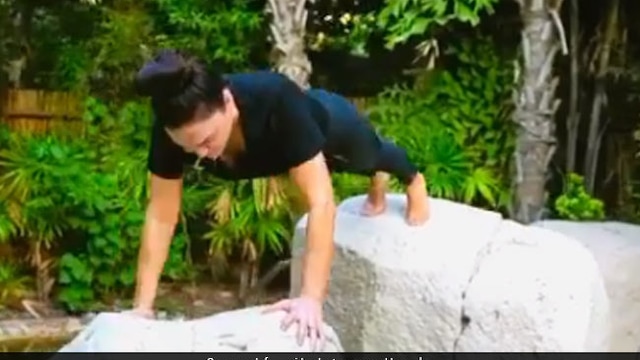 Preity Zinta does push-ups after doing yoga