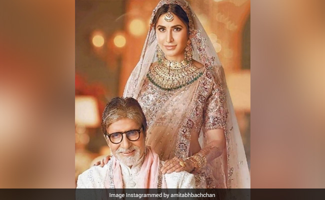 कैटरीना दुल्हन के लिबास में अमिताभ बच्चन के साथ आईं नजर, Photo शेयर कर Big B बोले- देवी जी अच्छी लग रही हैं...