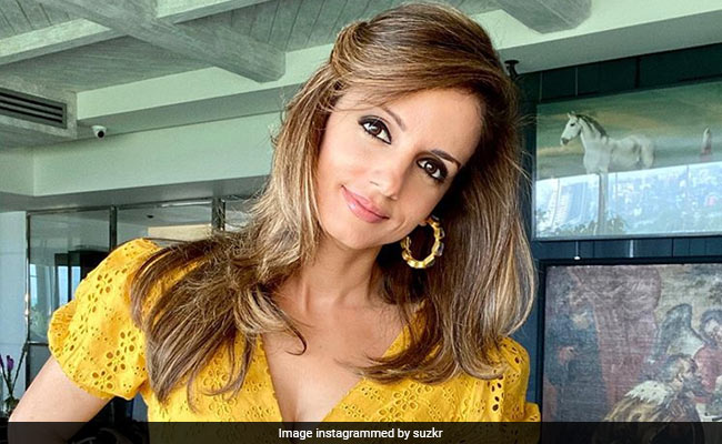 Sussanne Khan Exudes Birthday Sunshine In A Mustard Yellow Dress