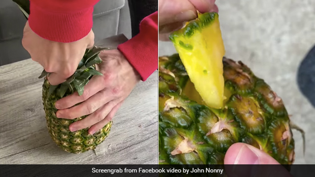 Watch: How To Open Pineapple Using Bare Hands? Viral Hack Has Got You Covered
