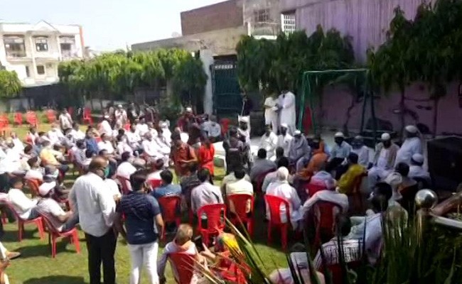 Demands For 'Justice For Accused' At Gathering Near Hathras Victim's Home