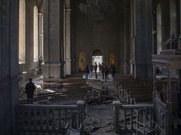 Historic Armenian Cathedral Damaged In Karabakh Shelling Historic Armenian Cathedral Damaged In Karabakh Shelling