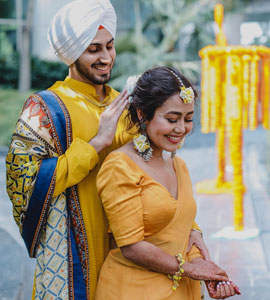 More Stunning Pics From Neha Kakkar And Rohanpreet Singh's Haldi Ceremony