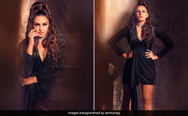 We Can't Take Our Eyes Off Huma Qureshi Who Spreads Her Magic In Sparkling Black