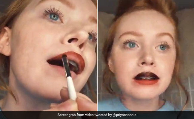 Video Of Model Applying <i>Mehendi</i> On Her Lips Leaves <i>Desi</i> Twitter Confused