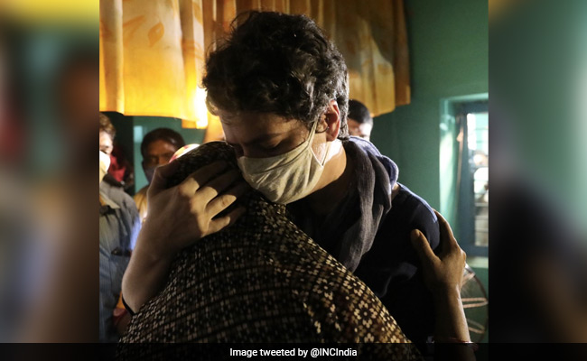 Gandhis Meet Hathras Family Amid Protests, Clash With UP Cops