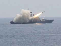 Watch: In Naval Exercises At Arabian Sea, Missile Sinks Old Ship