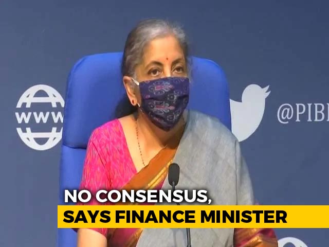 No Consensus, Says Nirmala Sitharaman As 9 States Reject GST Solution