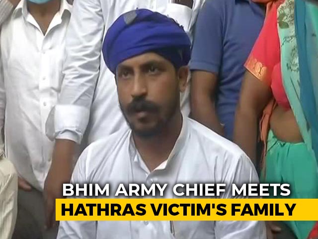 Bhim Army Chief, Stopped Twice, Meets Hathras Victim's Family