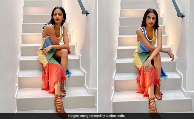 We Can&rsquo;t Stop Staring At Banita Sandhu&rsquo;s Colourblock Outfit Either