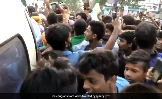 Crowds Around Tejashwi Yadav's Chopper Raise Covid, Security Red Flags