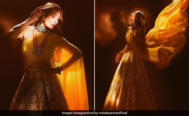Malaika Arora Looks Brighter Than The Sun In A Yellow Lehenga