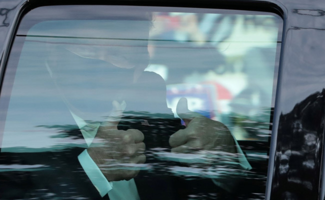 Trump Leaves Hospital Briefly Amid Covid Treatment, Waves At Supporters