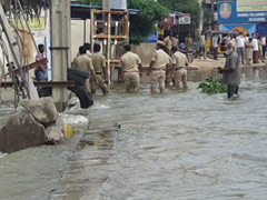 Watch: Daring Rescue In Hyderabad To Save Man Swept Away By Flood