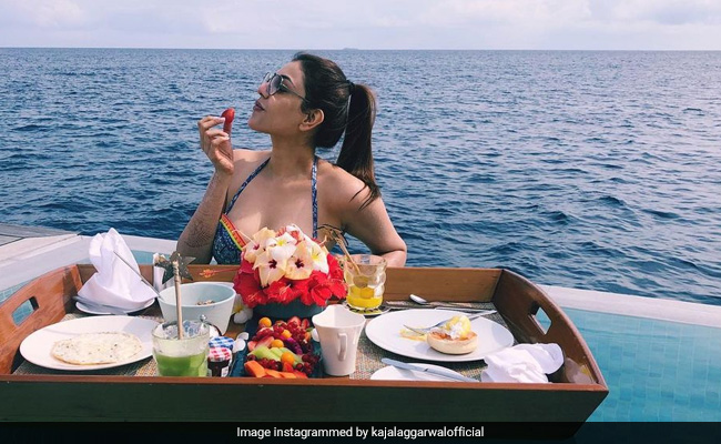 काजल अग्रवाल ने शेयर की मालदीव से फोटो, पूल में ब्रेकफास्ट करती नजर आईं एक्ट्रेस- देखें Photo