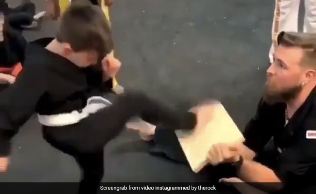 Teary-Eyed Boy Refuses To Give Up Until He Breaks Karate Board. Dwayne Johnson Shares Video