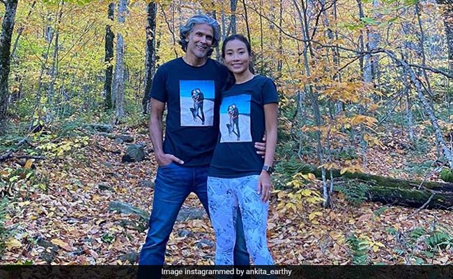 Spot The "Cliche" That Makes Milind Soman And Ankita Konwar's T-Shirts Special In This Pic