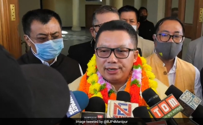 BJP Leader Mayanglabam Rameshwar Singh Sworn-In As Manipur MLA