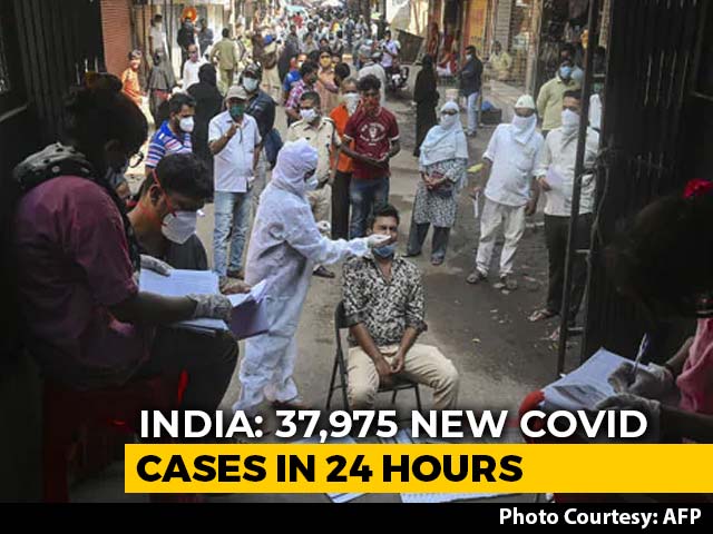 India Covid Tally Nears 92 Lakh, 37,975 Fresh Cases Logged In A Day