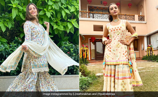 Hina Khan And Patralekhaa's Spectacular <i>Sharara</i> Suits Make For Fabulous Festive Fashion