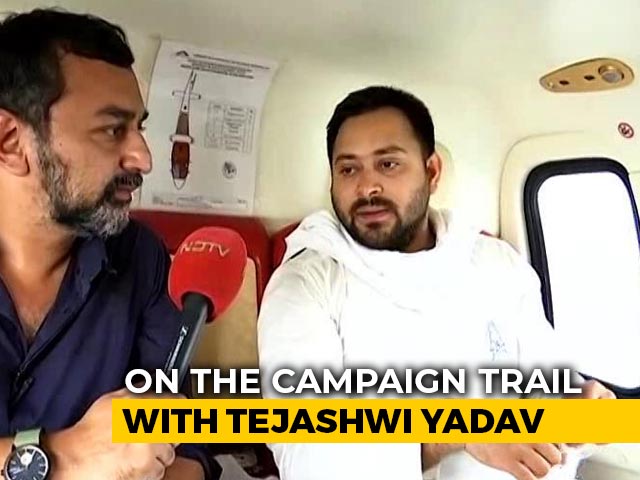 NDTV Exclusive: On Board Tejashwi Yadav's Helicopter