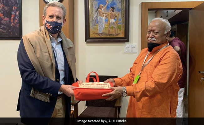 Australian High Commissioner Meets RSS Chief Mohan Bhagwat In Nagpur