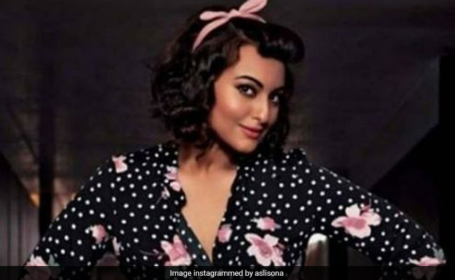 Sonakshi Sinha Throws Back To Retro Fashion In Vintage Chic Polka Dots And Curly Bob Hairstyle