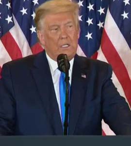 We are winning everything, says Donald Trump in address from White House - अमेरिकी राष्ट्रपति चुनावों में डोनाल्ड ट्रम्प ने किया जीत का दावा, बोले- जा रहा हूं सुप्रीम कोर्ट | T-10 NEWS अमेरिकी राष्ट्रपति चुनावों में डोनाल्ड ट्रम्प ने किया जीत का दावा, बोले- जा रहा हूं सुप्रीम कोर्ट