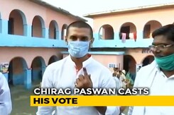 Lok Janshakti Party's Chirag Paswan Casts Vote In Early Morning Polling Lok Janshakti Party's Chirag Paswan Casts Vote In Early Morning Polling