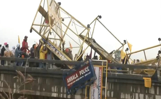Farmers Brave Tear Gas, Water Cannons, Push Into Haryana For Delhi March