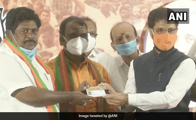 Suspended DMK Leader KP Ramalingam Joins BJP In Chennai