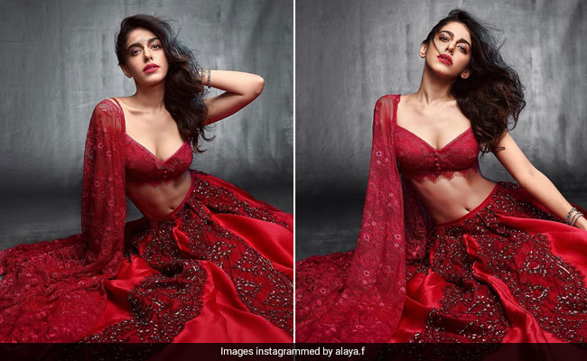 Alaya Furniturewala Is Festive Ready In A Stunning Red Lehenga