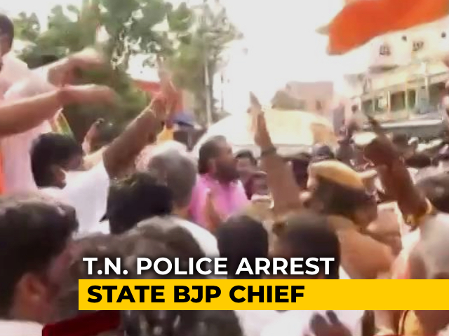 Tamil Nadu Police Arrests State BJP Chief As Party Dares Government With Vel Yatra