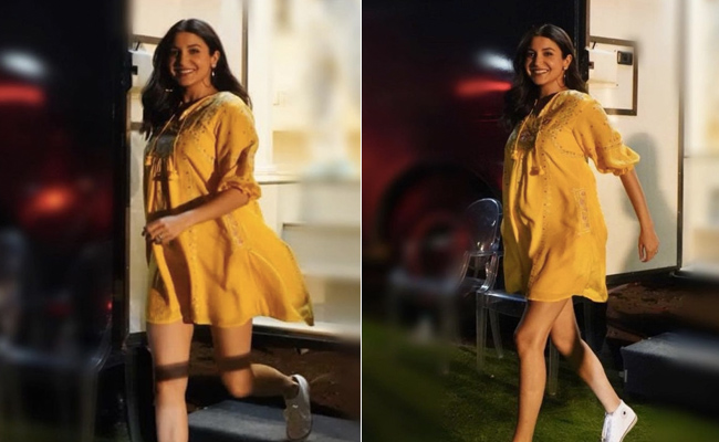 Anushka Sharma Sets Cool Mom Goals In A Bright Yellow Dress And Sneakers