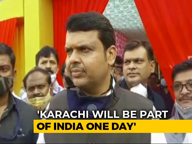 "Karachi Will Be Part Of India One Day": Devendra Fadnavis Amid Shop Row