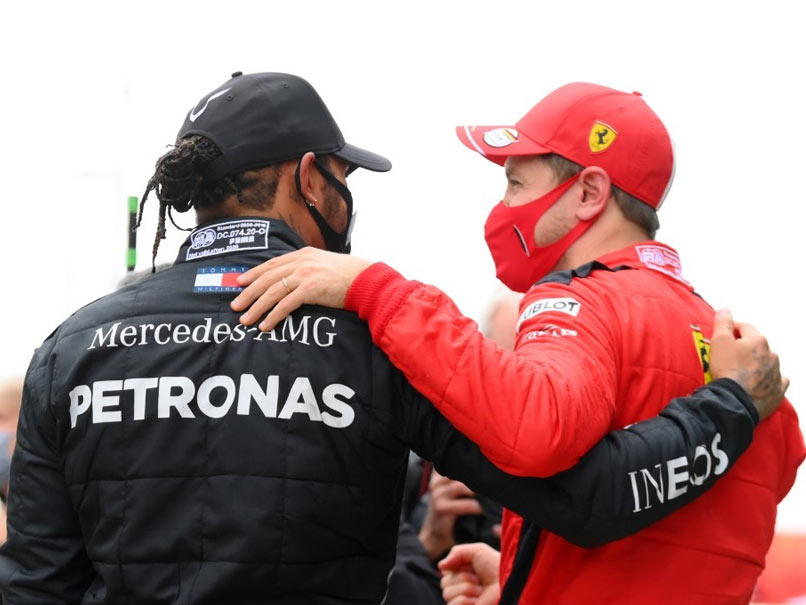 "Witnessing You Making History": Sebastian Vettel Congratulates Lewis Hamilton For Equaling Michael Scumacher's F1 Record