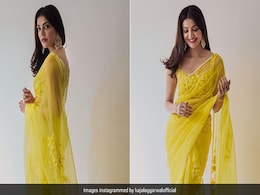 New Bride Kajal Aggarwal Glows In A Beautiful Yellow Embroidered <i>Saree</i> New Bride Kajal Aggarwal Glows In A Beautiful Yellow Embroidered <i>Saree</i>