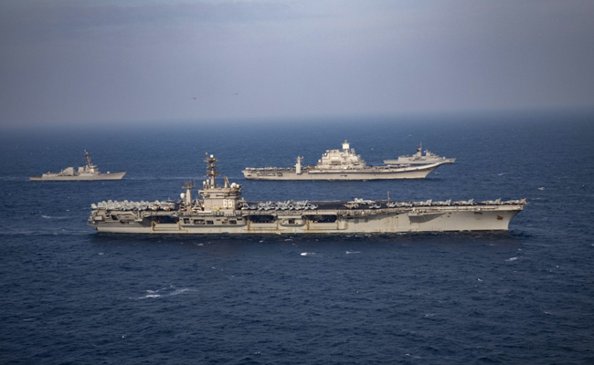 US, Indian Carrier Battle Groups Lead Phase 2 Of Asia's Largest Naval War Games