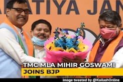Trinamool MLA Mihir Goswami Joins BJP Hours After Announcing Resignation Trinamool MLA Mihir Goswami Joins BJP Hours After Announcing Resignation