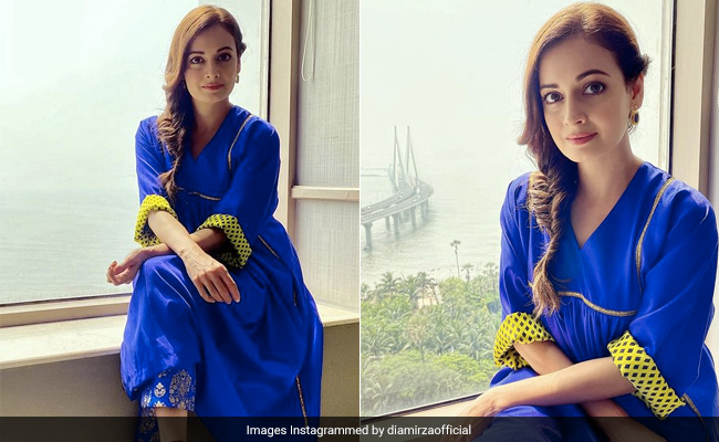 Dia Mirza Shows Us How To Slay The Festive Wear Game In A Pop Colour Ethnic Look