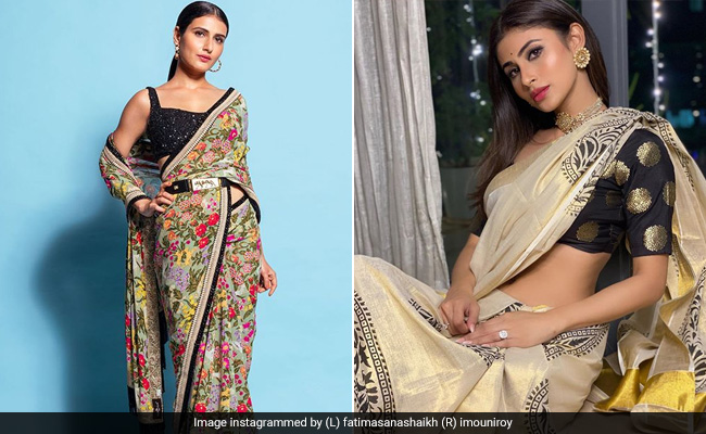 Mouni Roy And Fatima Sana Shaikh's <i>Saree</i> Style Is Topping The Charts This Diwali 2020