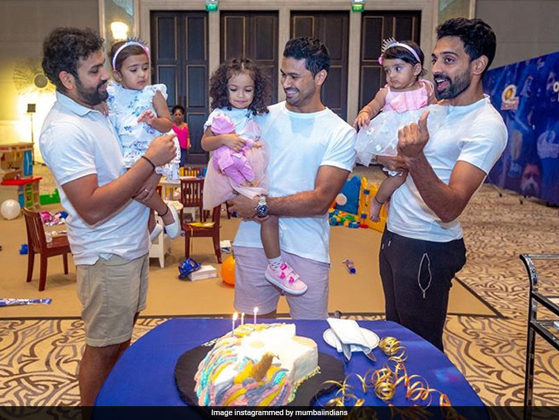 Mumbai Indians Post Adorable Picture Of Rohit Sharma, Other Players With Their Daughters