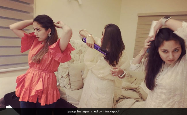 Mira Rajput And Her Hair Styling "Sisterhood," Captured By Shahid Kapoor