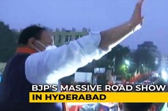 JP Nadda Holds Roadshow In Hyderabad Ahead Of Civic Body Polls JP Nadda Holds Roadshow In Hyderabad Ahead Of Civic Body Polls