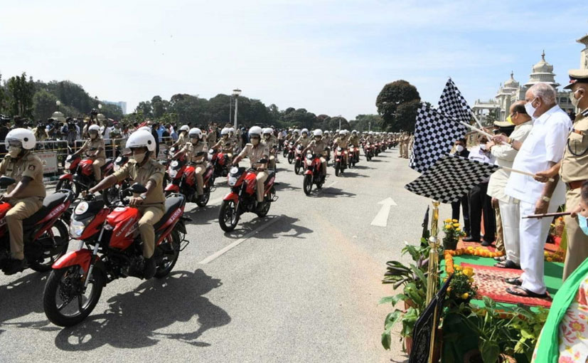 751 Hero Glamour Motorcycles Delivered To The Karnataka Police Department